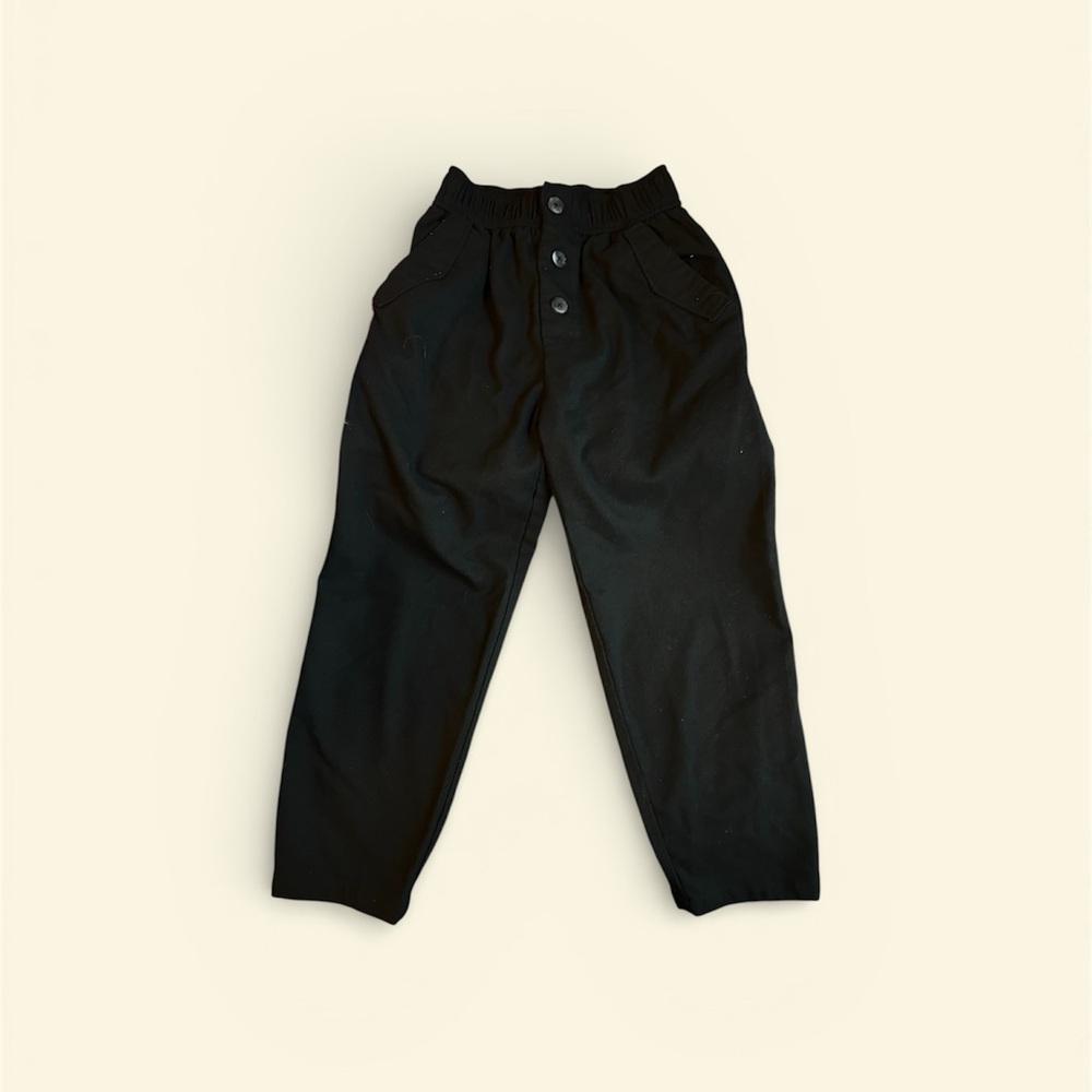 Zara Black Elastic Waist Pants